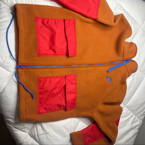 New Nike SW Sport Essentials+
Men's Fleece Full-Zip Jacket
Orange/Blue/ Red
M - Picture 9 of 13